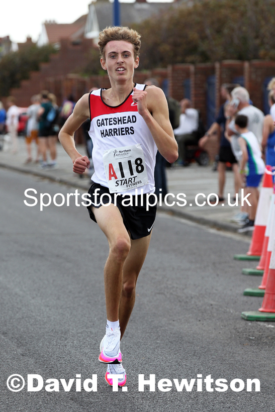 Mens under-17s 2021 Northern 6 and 4 Stage and Young Athletes Road Relays, Redcar. Photo: David T. Hewitson/Sports for All Pics